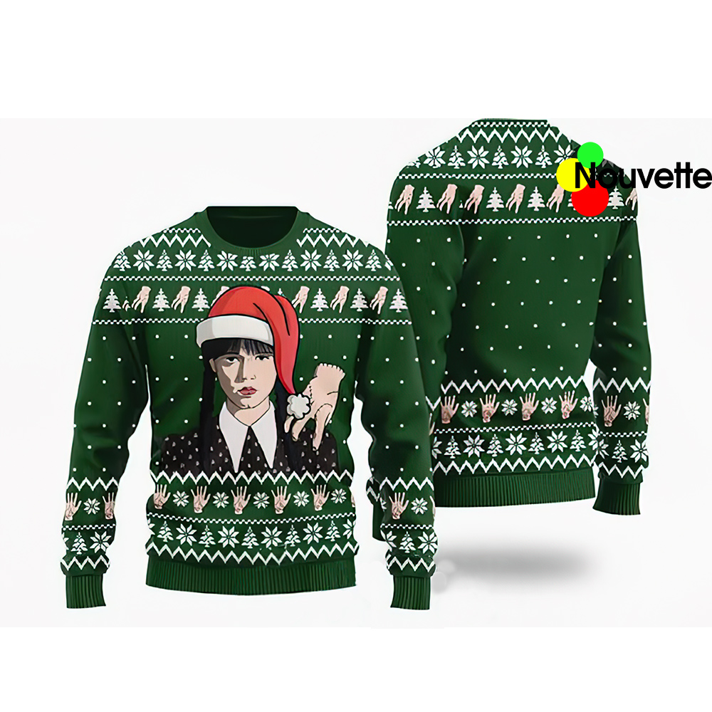 Wednesday Addams Ugly Christmas Sweater