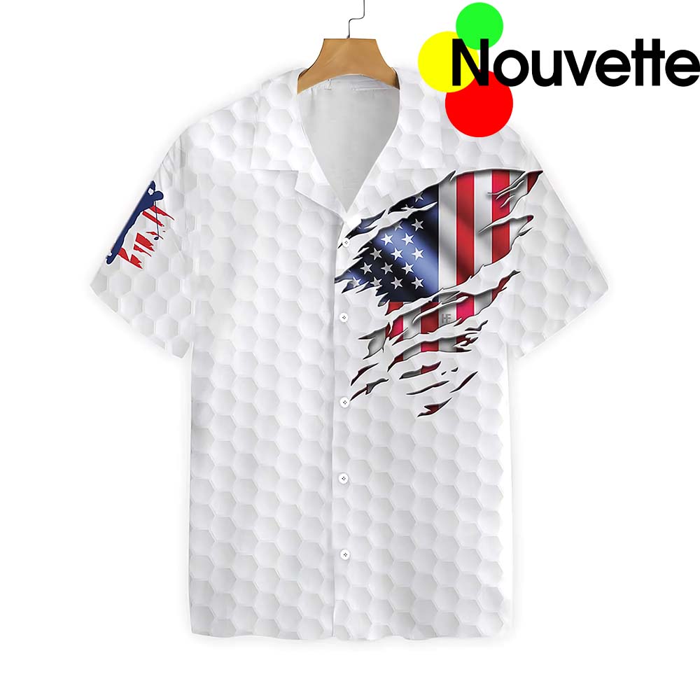 Golf American Flag Hawaiian Shirt