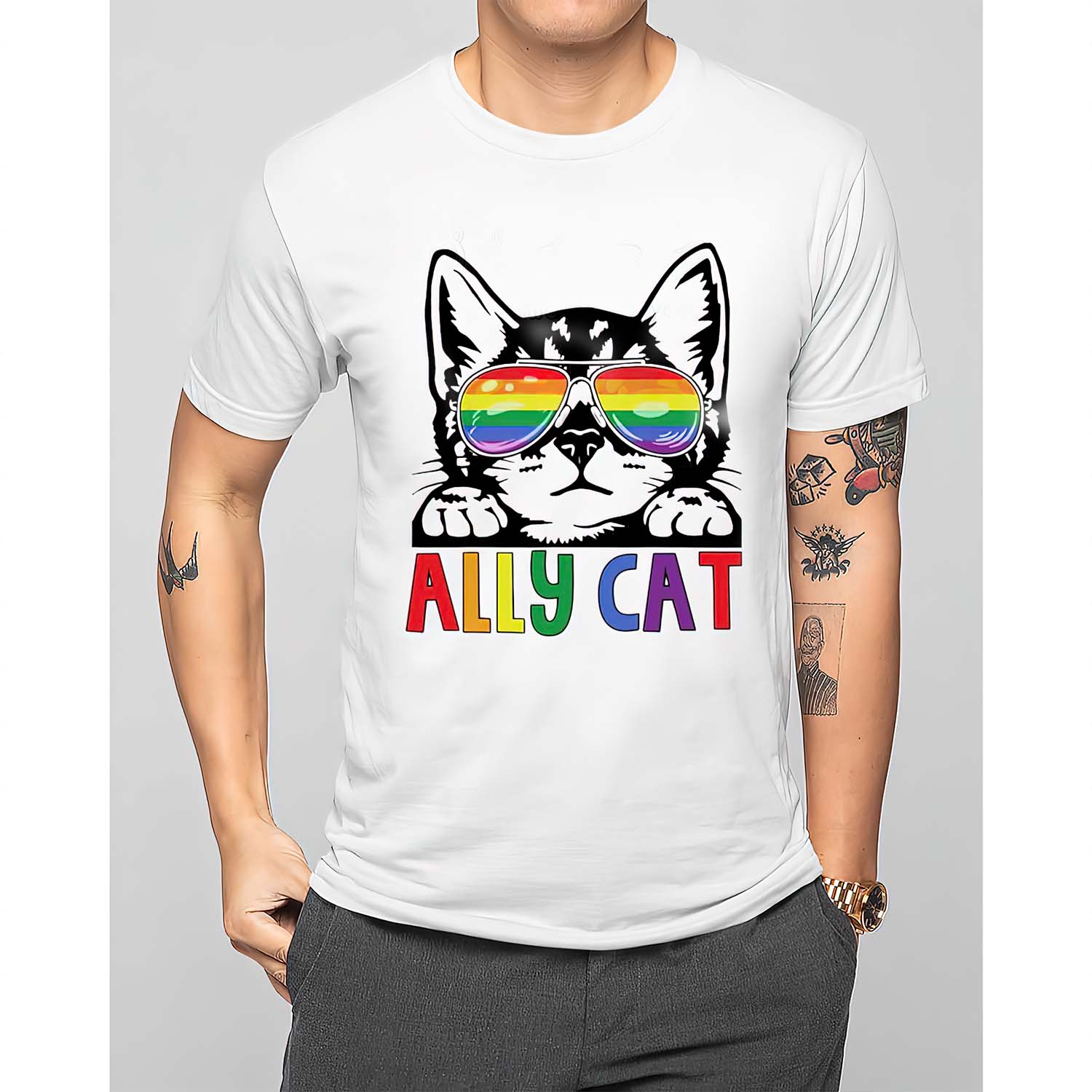 Ally Cat Lgbt Shirt Ally Cat Lgbt Shirt