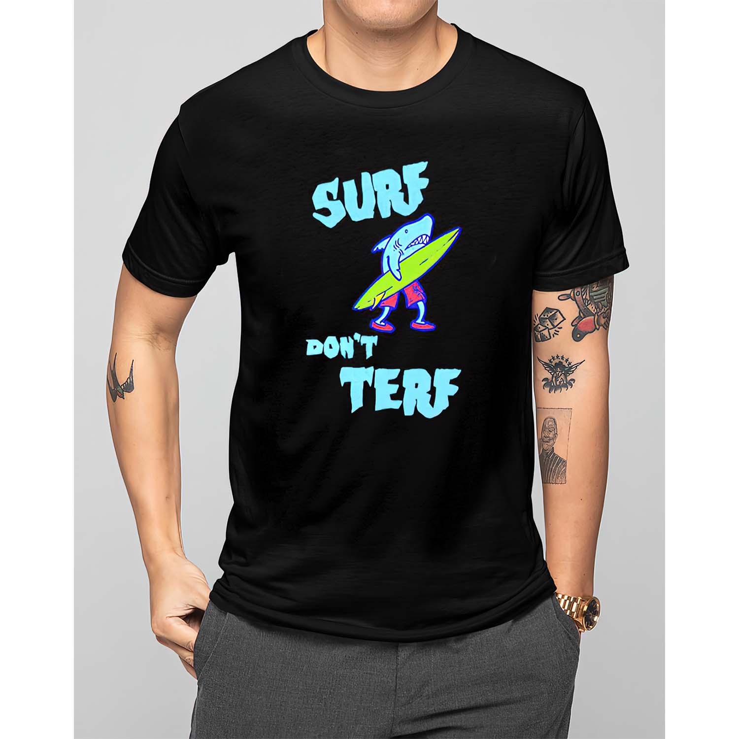 Shark Surf Don’T Terf Shirt Shark Surf Don’T Terf Shirt