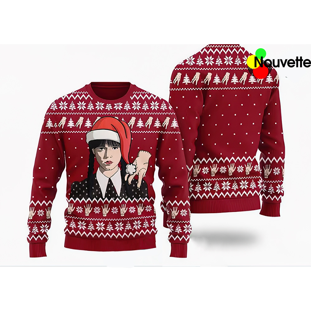 Wednesday Addams Christmas Sweater