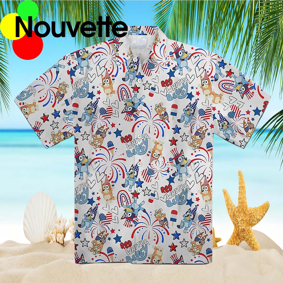 Red White Blue Hawaiian Shirt Red White Blue Hawaiian Shirt