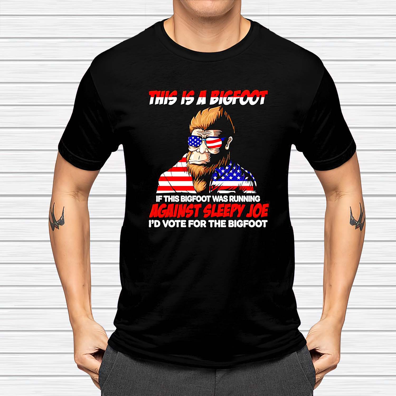 This Is A Bigfoot Against Sleepy Joe I’D Vote For The Bigfoot Shirt This Is A Bigfoot Against Sleepy Joe I’D Vote For The Bigfoot Shirt