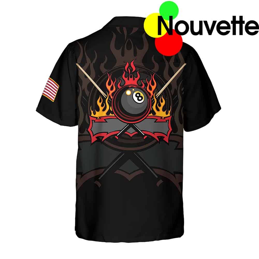 Flame 8 Ball Billiard Pool Hawaiian Shirt Flame 8 Ball Billiard Pool Hawaiian Shirt