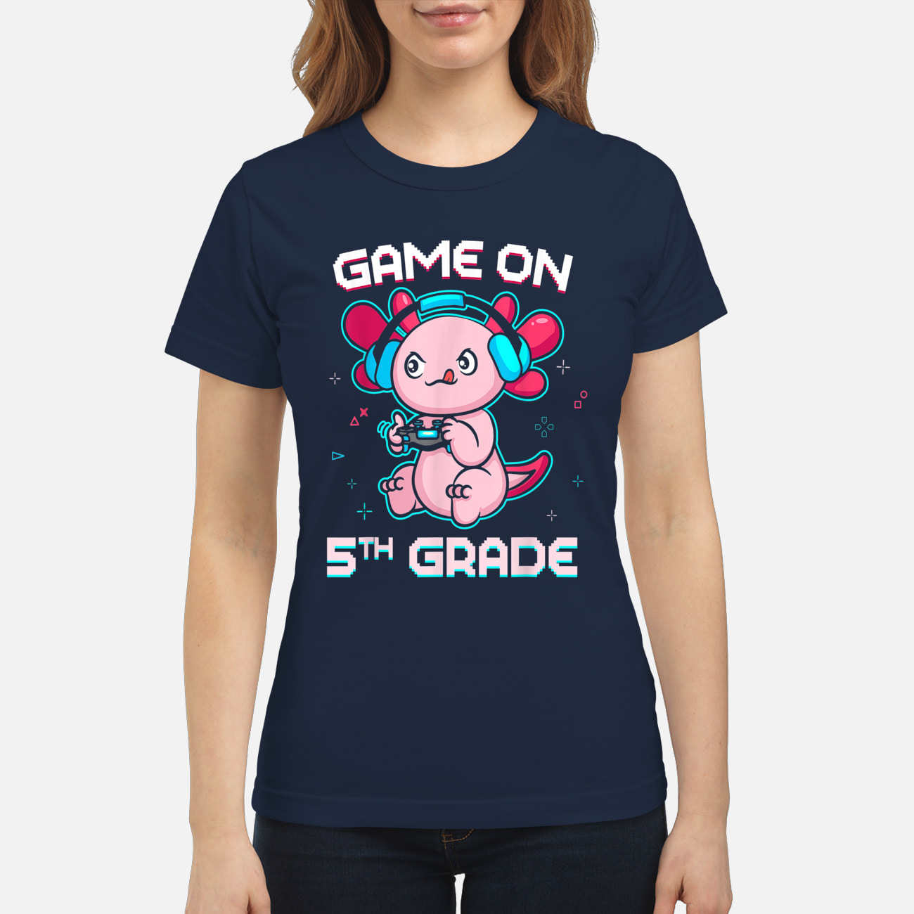 Axolotl Game On 5Th Grade Shirt Axolotl Game On 5Th Grade Shirt