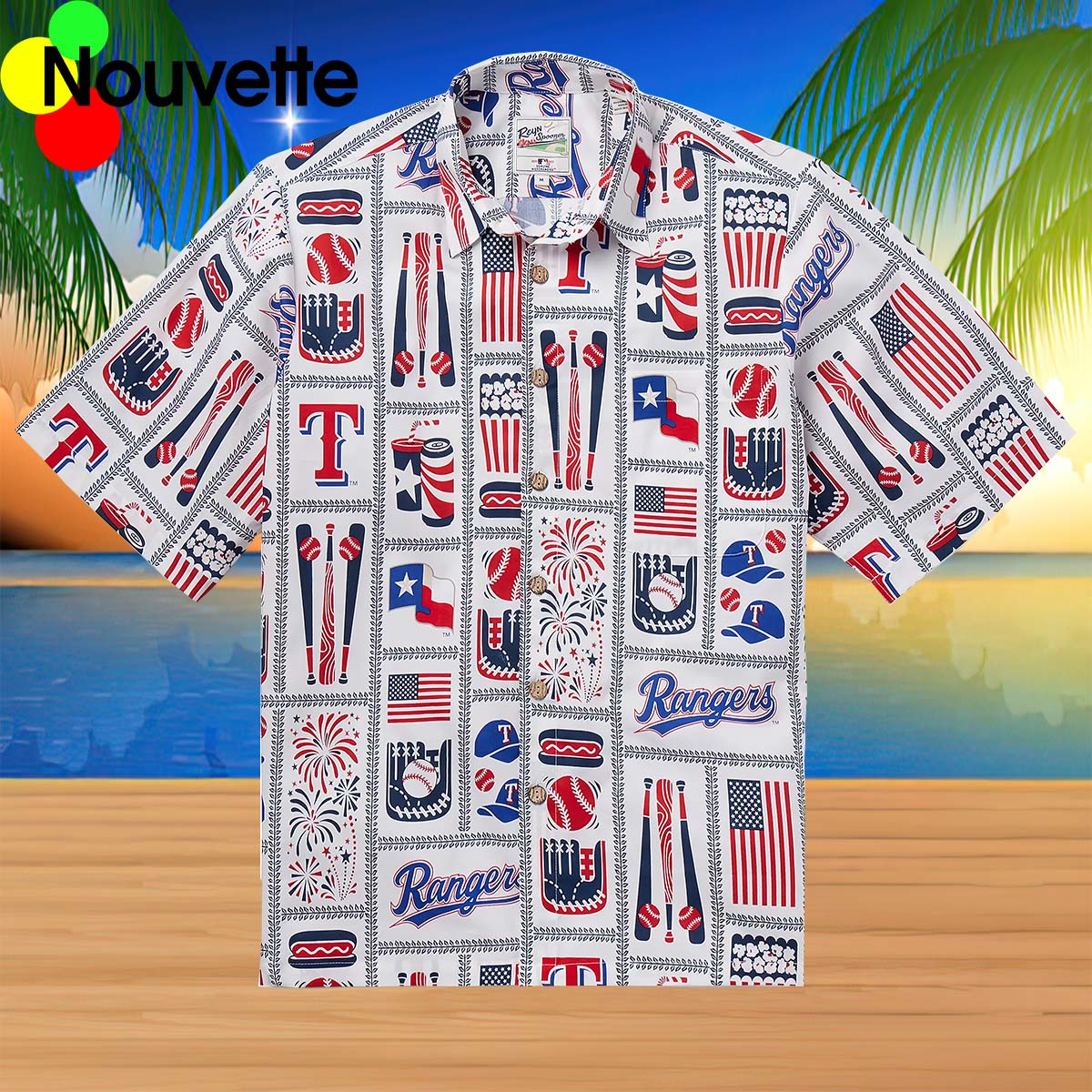 Rangers Americana Hawaiian Shirt Rangers Americana Hawaiian Shirt