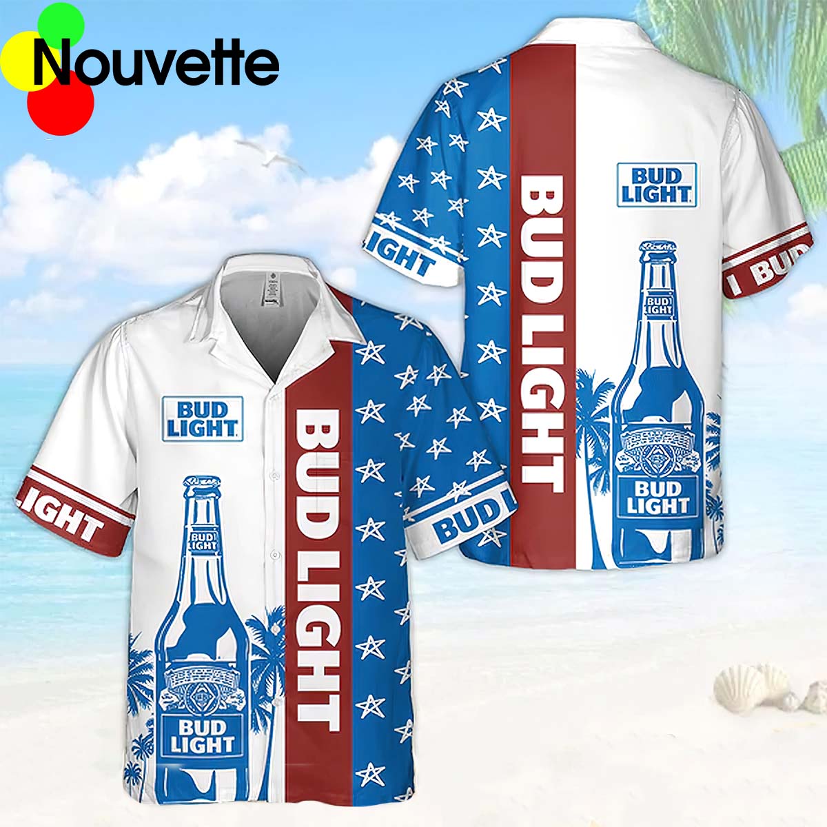 Bud Light Tropical Hawaiian Shirt Bud Light Tropical Hawaiian Shirt