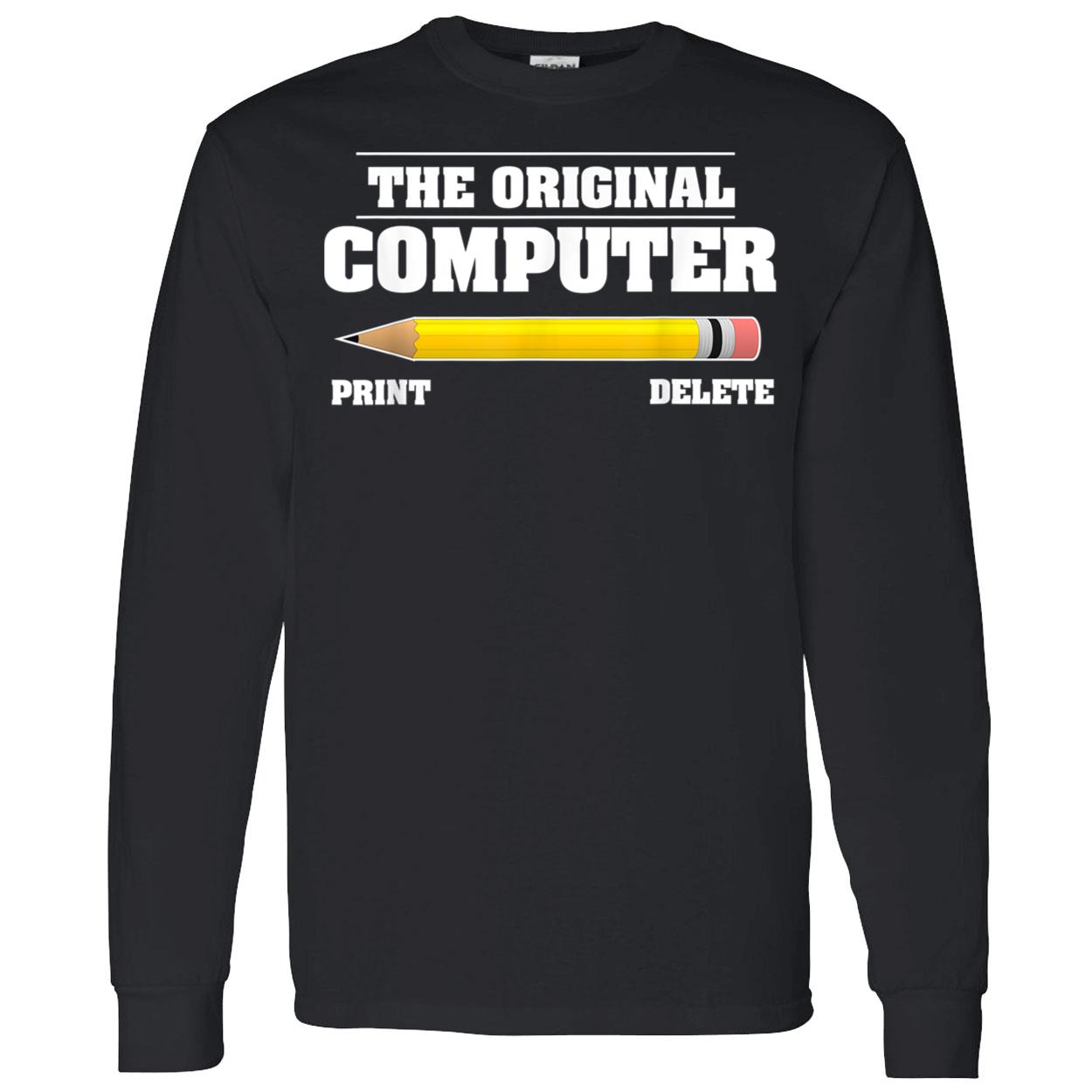 The Original Computer Print Delete Shirt The Original Computer Print Delete Shirt