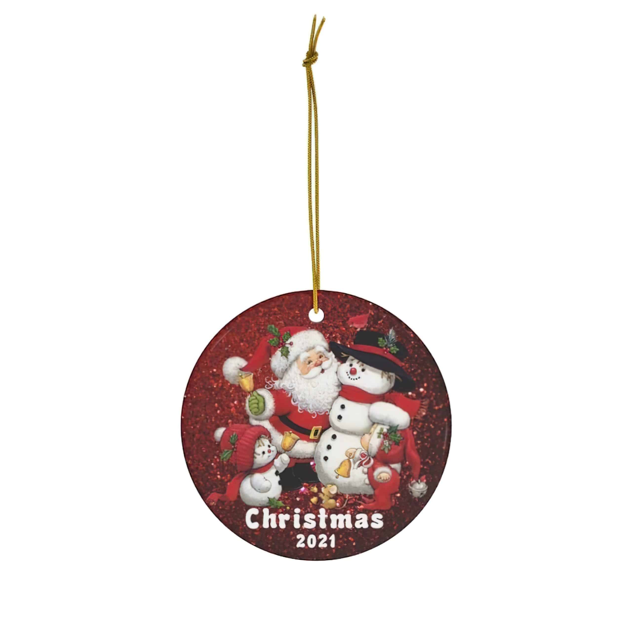 Santa Snowman Christmas 2021 Ornament Santa Snowman Christmas 2021 Ornament