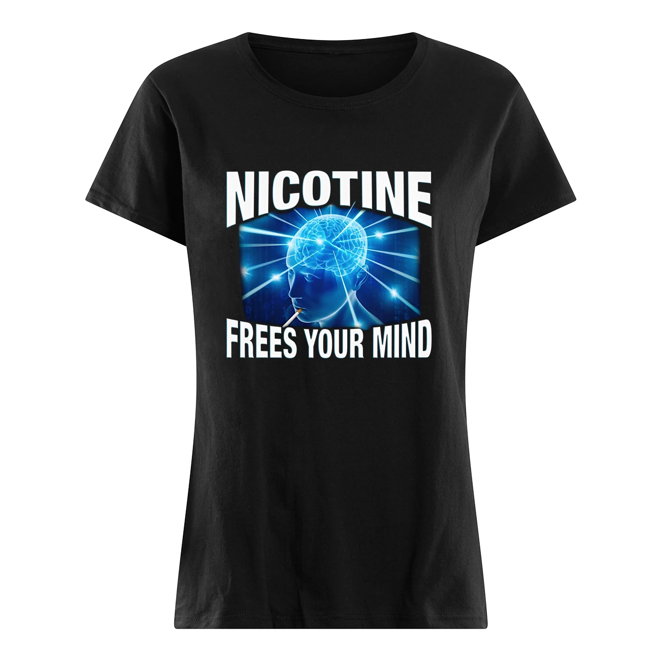Nicotine Frees Your Mind Shirt Nicotine Frees Your Mind Shirt