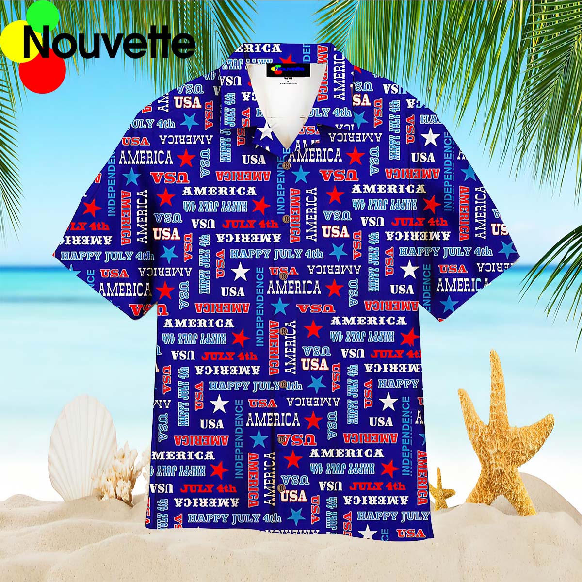 4Th Of July America Star Blue Aloha Hawaiian Shirt 4Th Of July America Star Blue Aloha Hawaiian Shirt