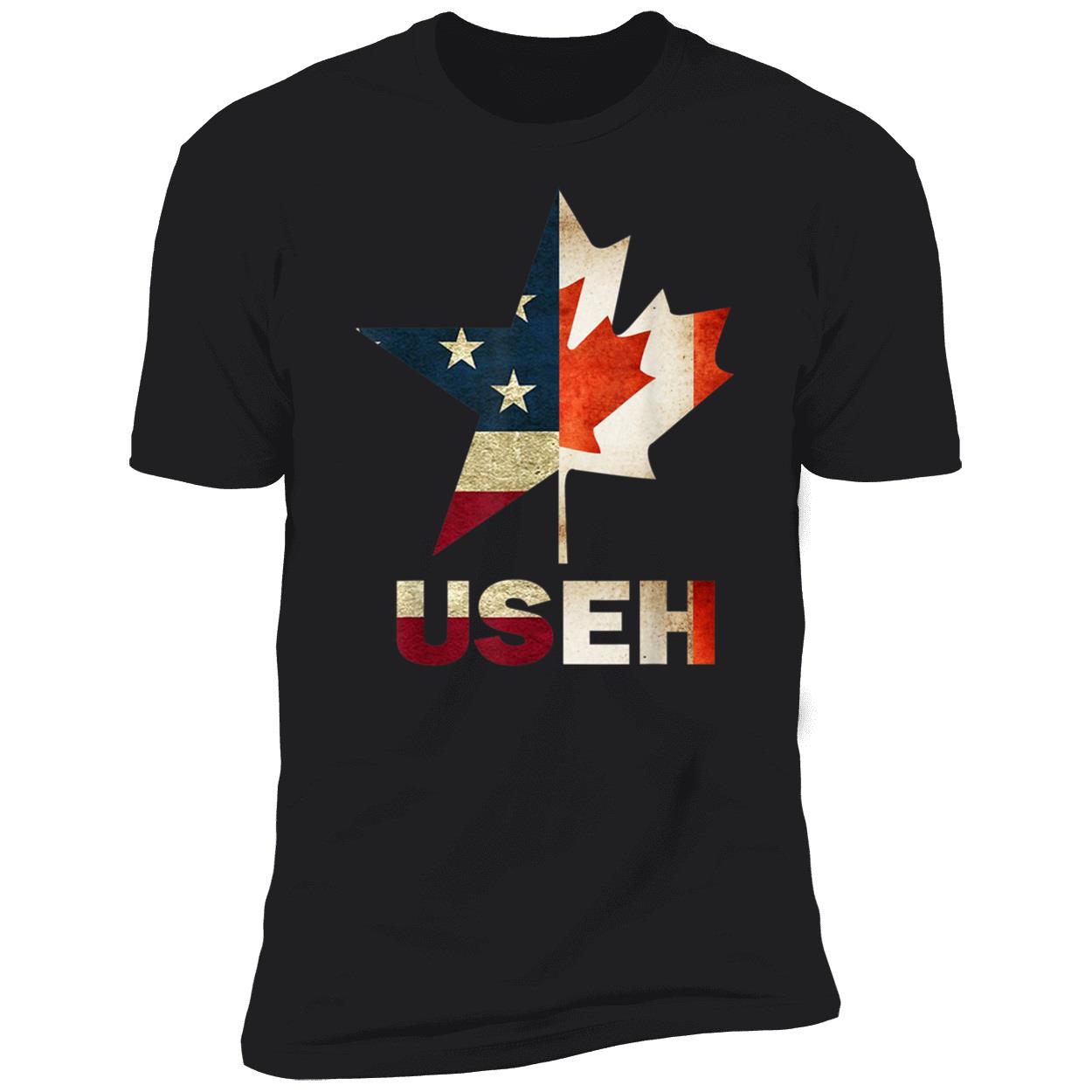 Useh Leaf Canadian American Flag Shirt Useh Leaf Canadian American Flag Shirt