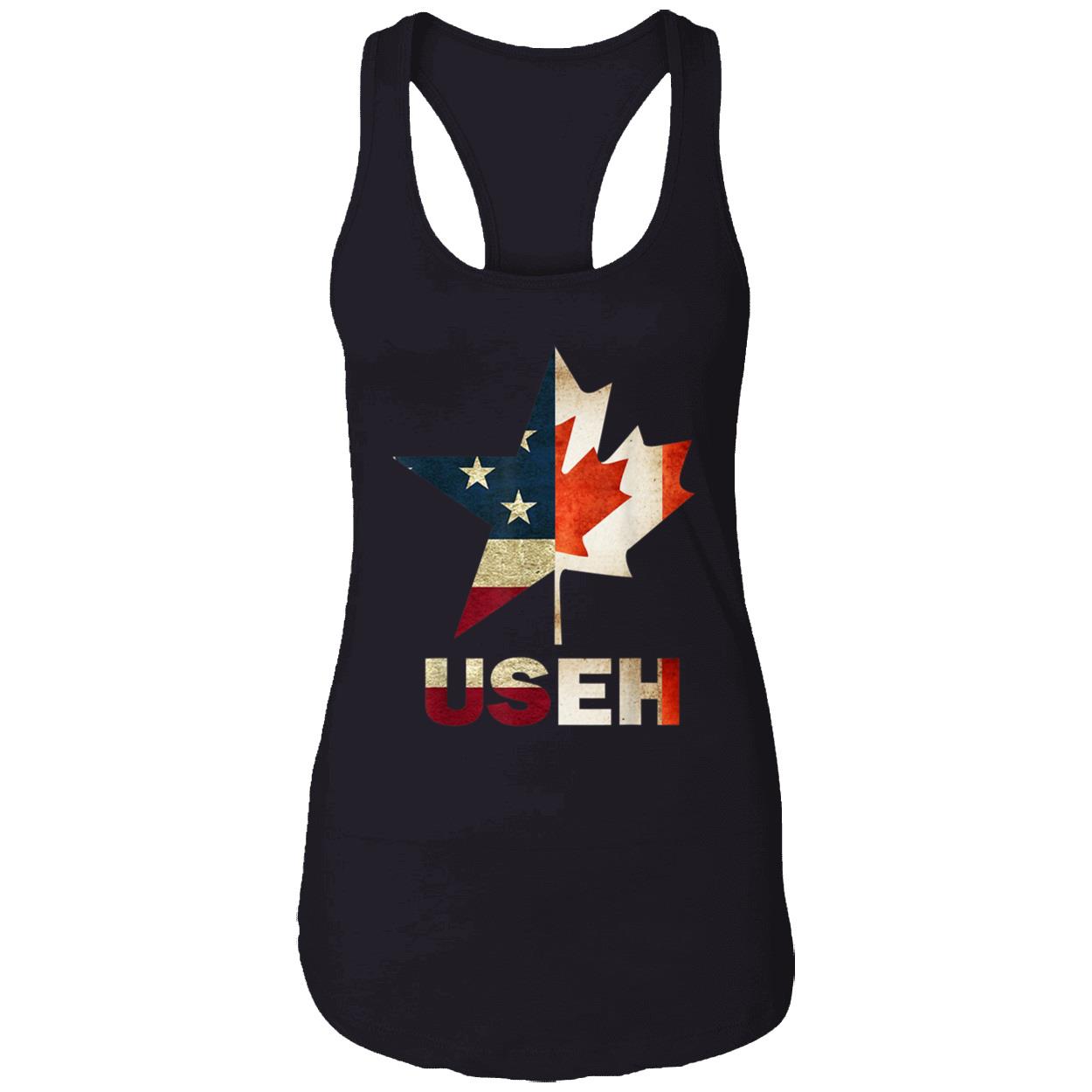 Useh Leaf Canadian American Flag Shirt Useh Leaf Canadian American Flag Shirt