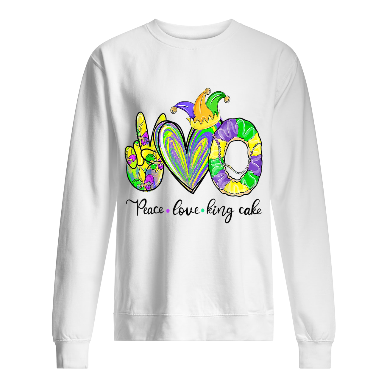 Peace Love King Cake Shirt Peace Love King Cake Shirt