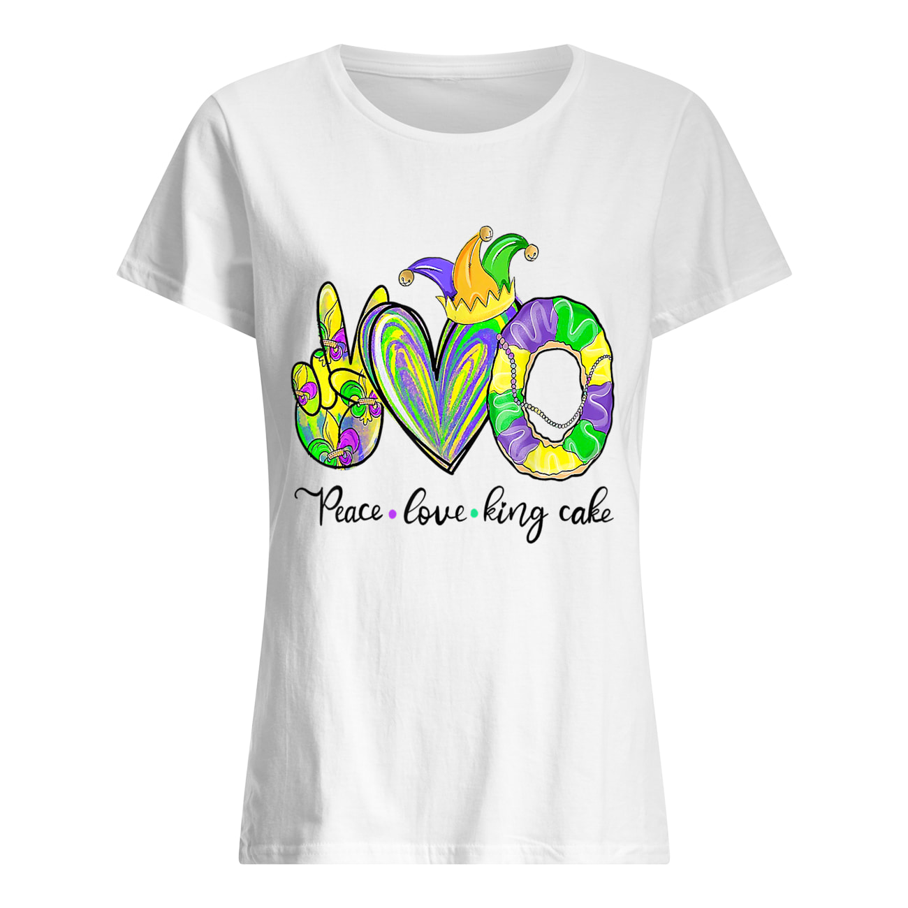 Peace Love King Cake Shirt Peace Love King Cake Shirt