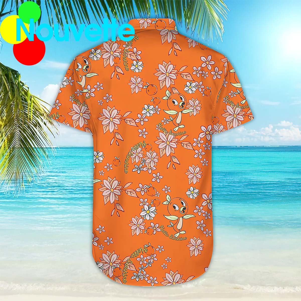 Orange Floral Hawaiian Shirt Orange Floral Hawaiian Shirt