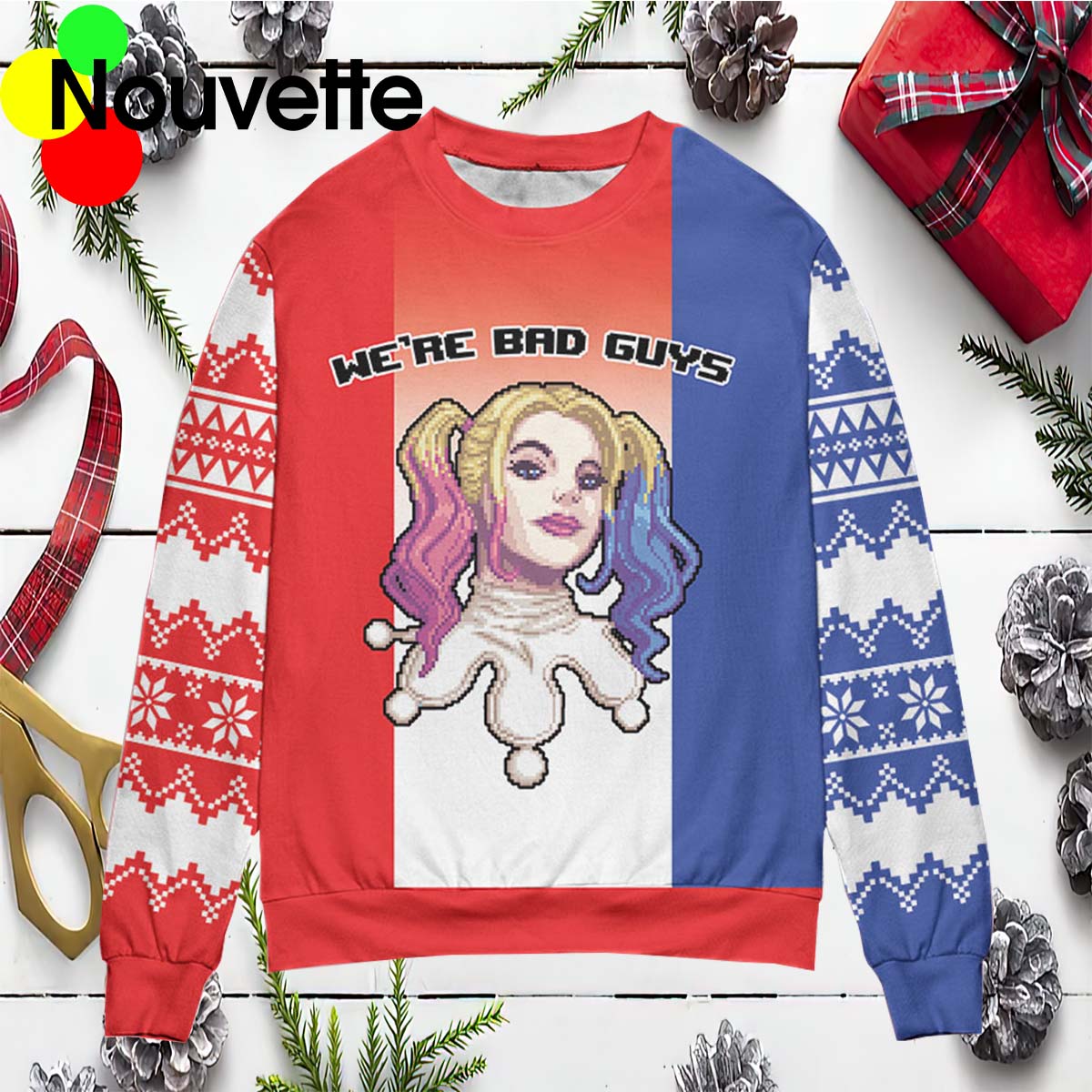 Harley Quinn We’Re Bad Guys Christmas Sweater