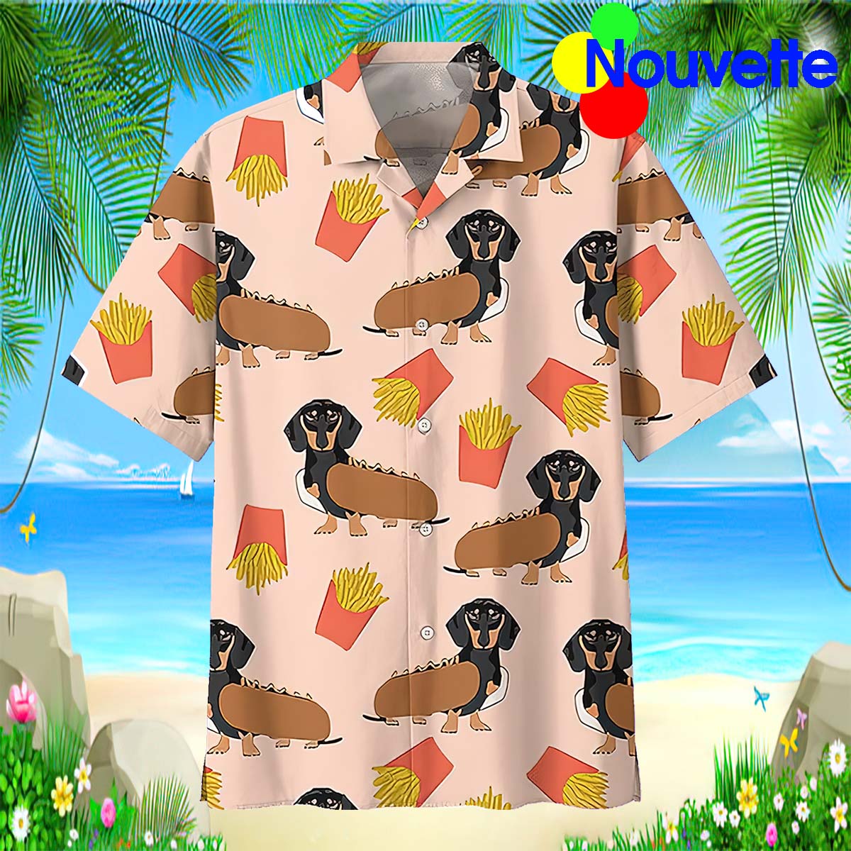 Dachshund Hotdog Hawaiian Shirt Dachshund Hotdog Hawaiian Shirt