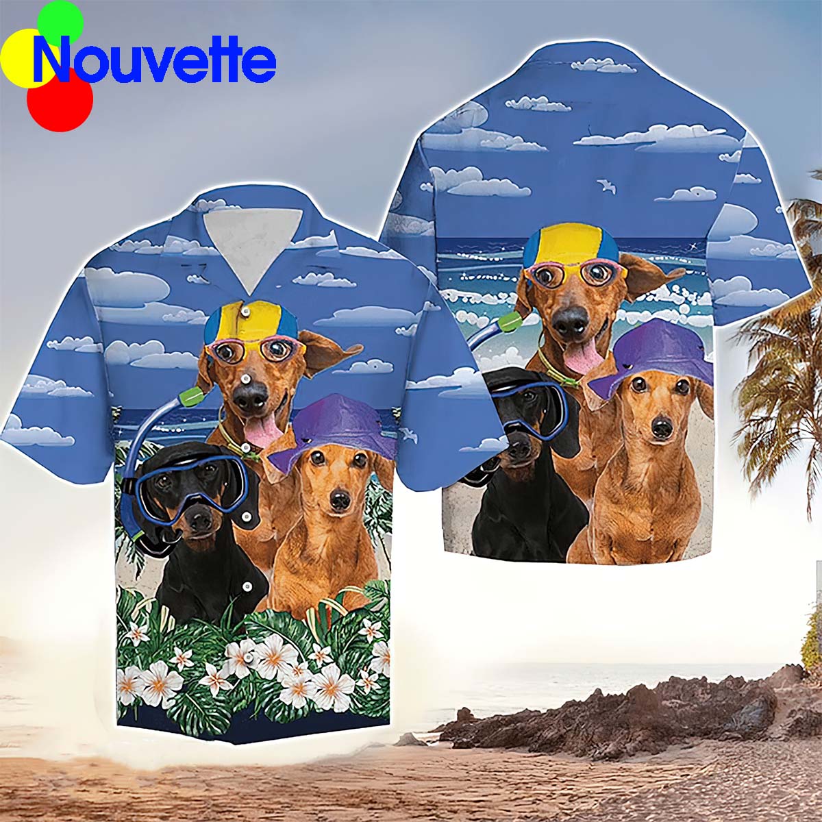 Dachshund Summer Beach Hawaiian Shirt Dachshund Summer Beach Hawaiian Shirt