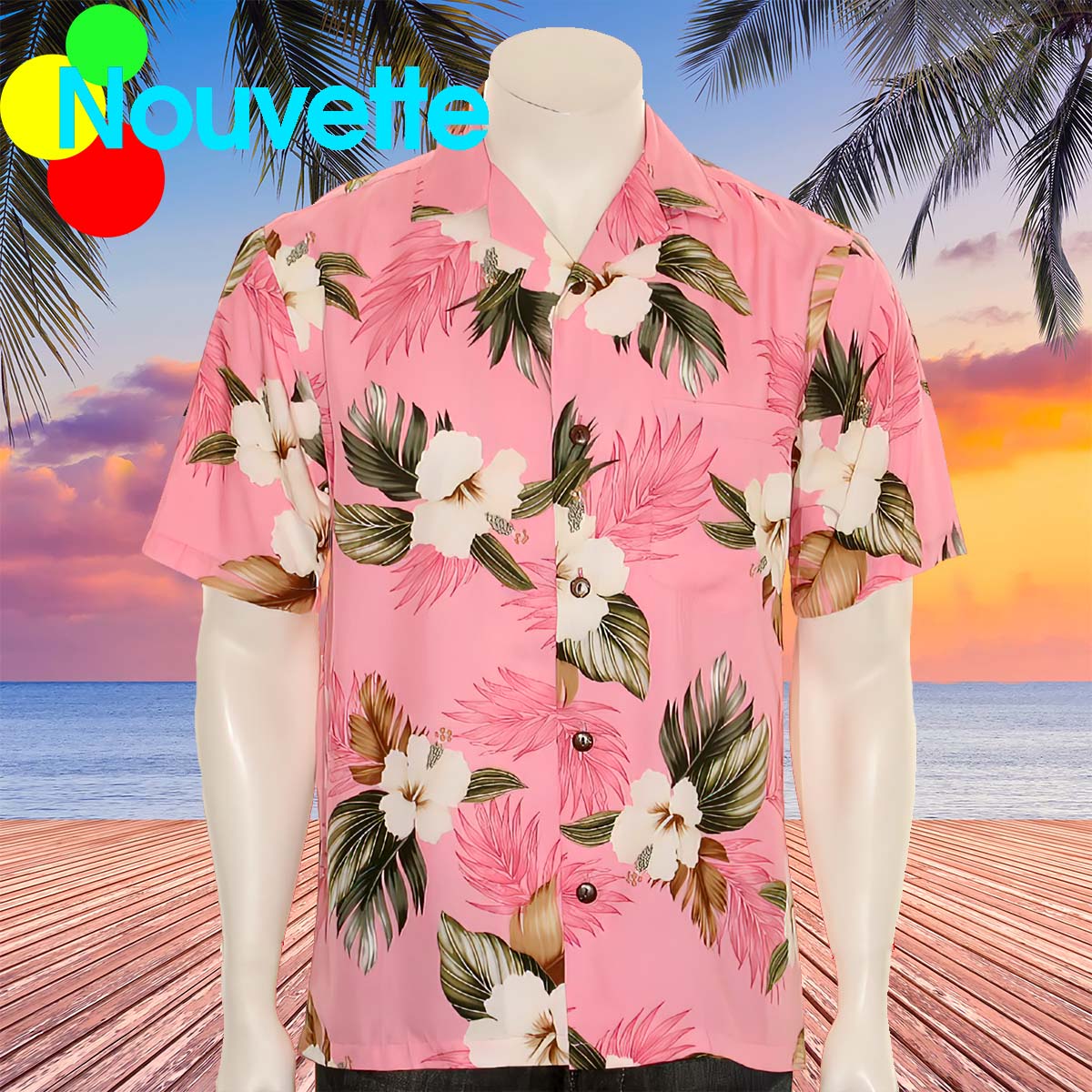 Floral Pink Hawaiian Shirt Floral Pink Hawaiian Shirt