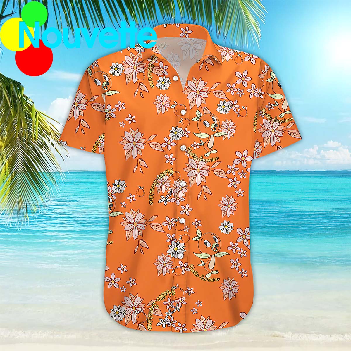 Orange Floral Hawaiian Shirt Orange Floral Hawaiian Shirt
