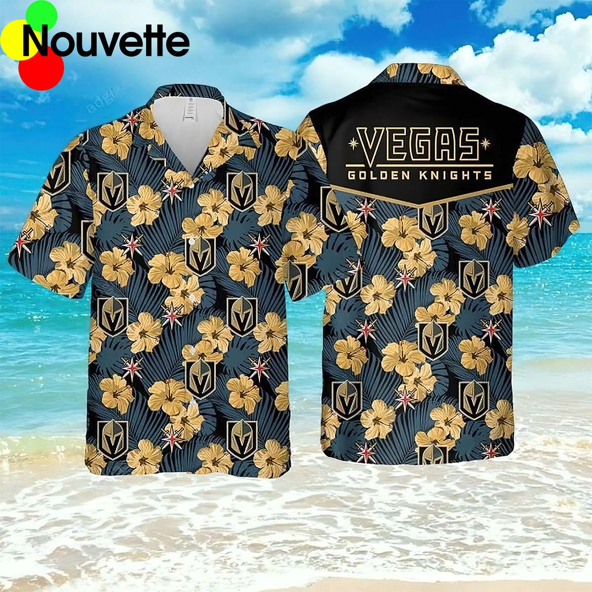 Golden Tropical Floral Hawaiian Shirt Golden Tropical Floral Hawaiian Shirt