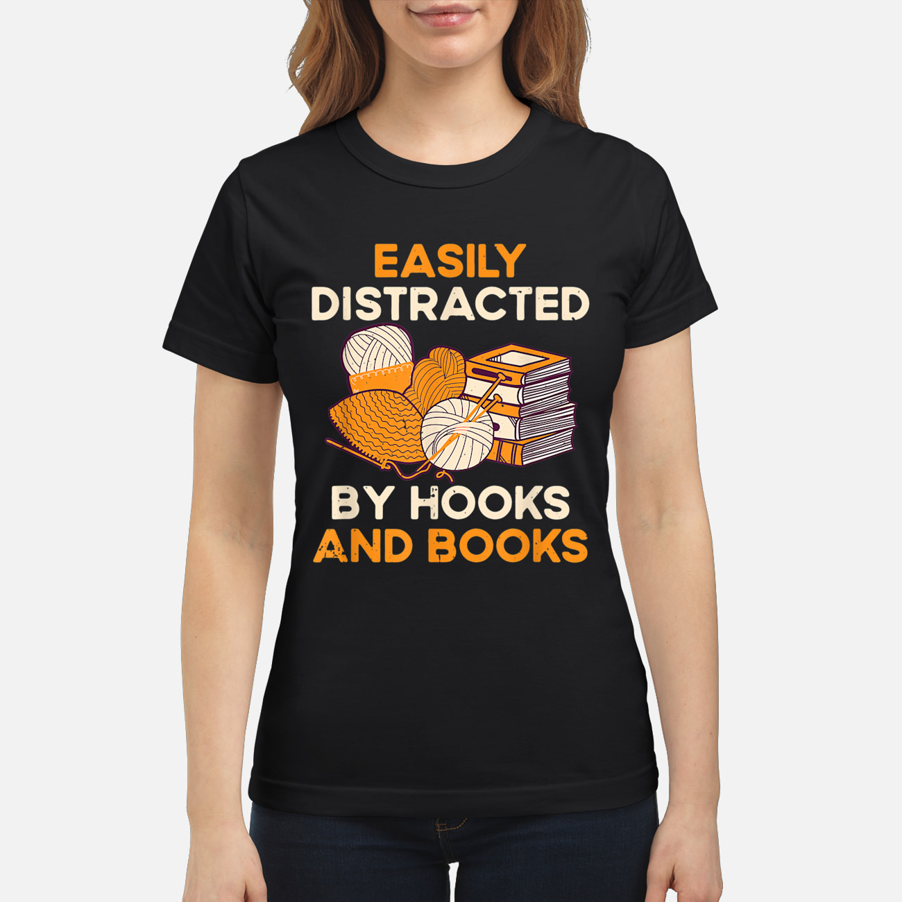 Easily Distracted By Hooks And Books Shirt Easily Distracted By Hooks And Books Shirt