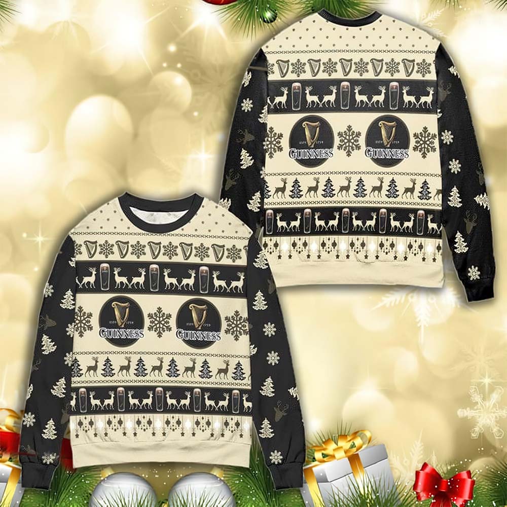 Guinness Beer Ugly Christmas Sweater Guinness Beer Ugly Christmas Sweater