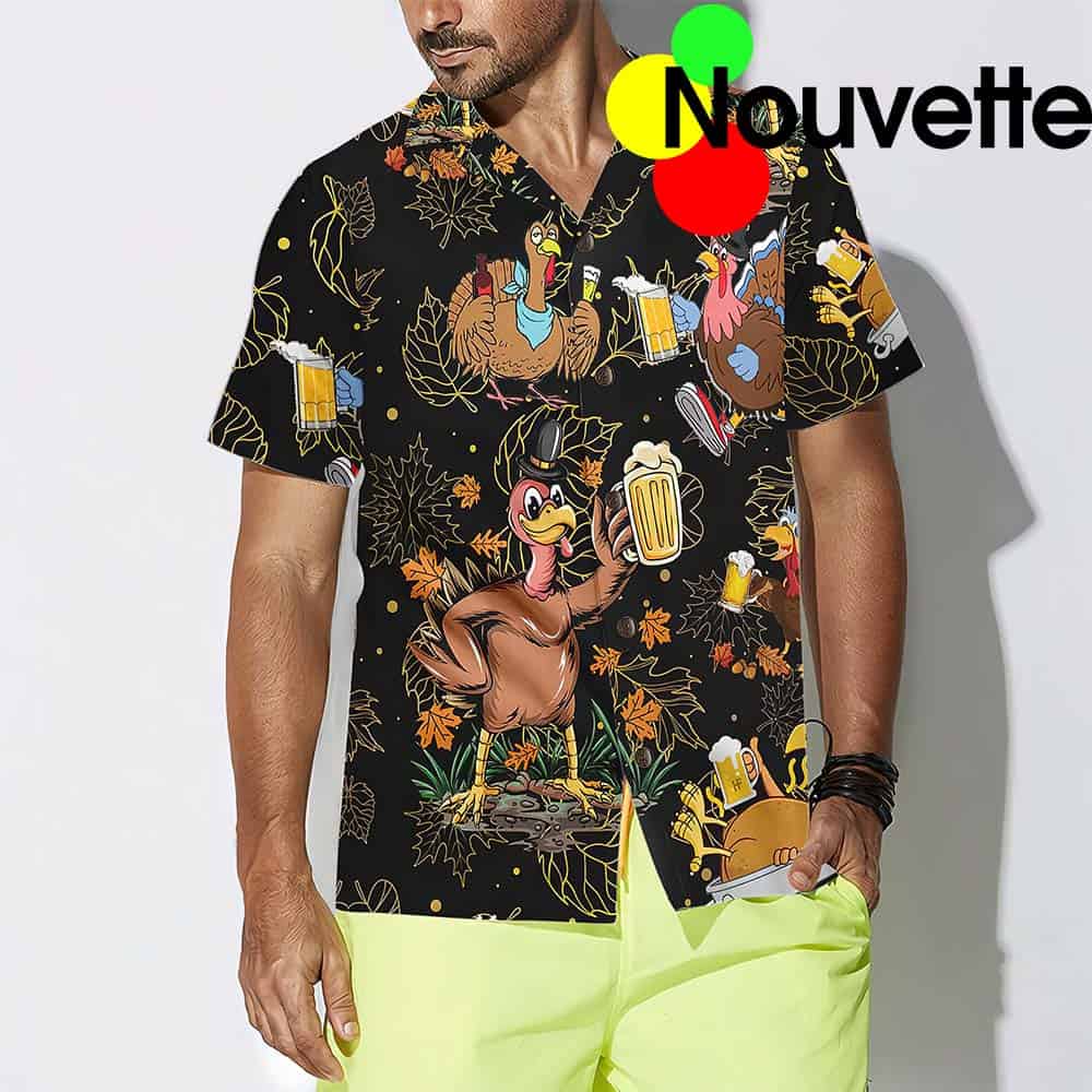 Drunk Turkey Thanksgiving Hawaiian Shirt Drunk Turkey Thanksgiving Hawaiian Shirt