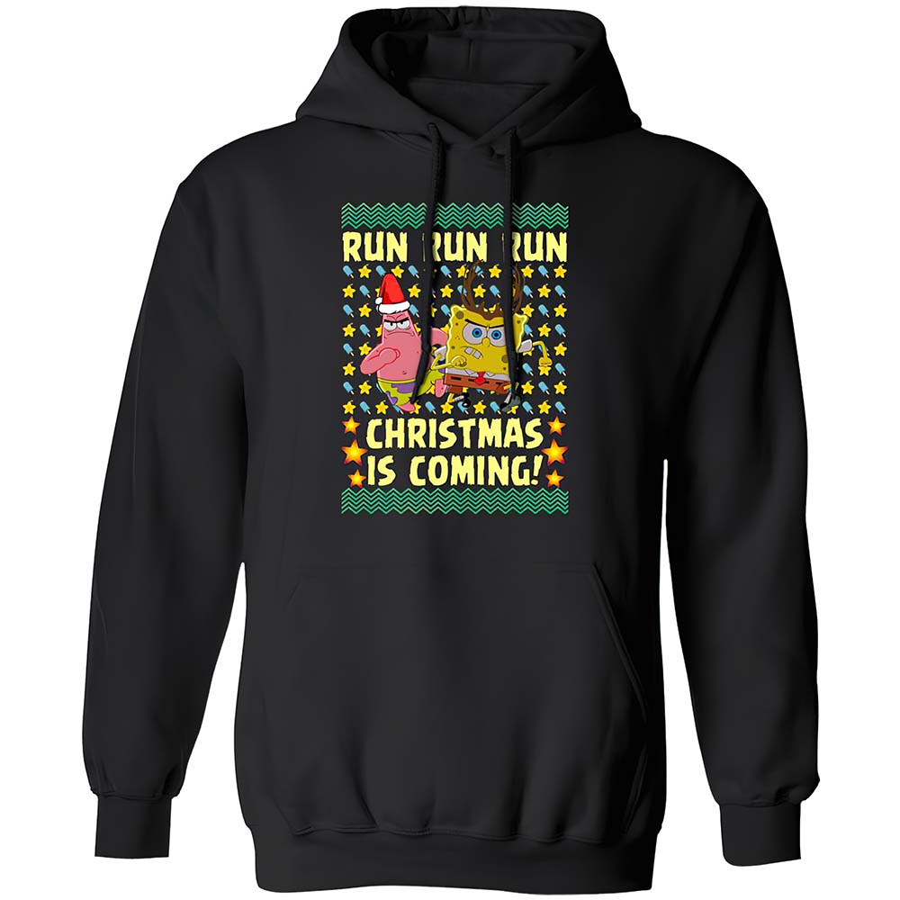 Spongebob And Patrick Star Run Run Run Christmas Is Coming Sweatshirt Spongebob And Patrick Star Run Run Run Christmas Is Coming Sweatshirt