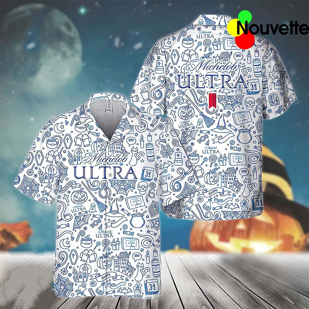 Halloween Michelob Ultra Hawaiian Shirt Halloween Michelob Ultra Hawaiian Shirt