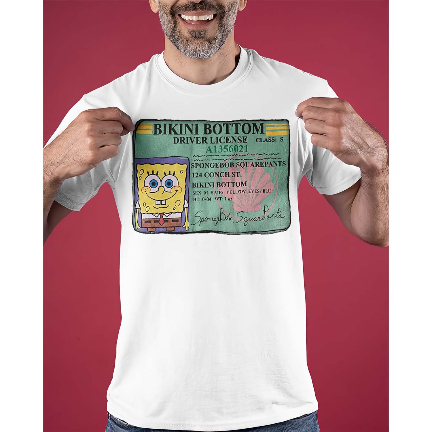 Spongebob Squarepants Bikini Bottom Driver License Shirt Spongebob Squarepants Bikini Bottom Driver License Shirt