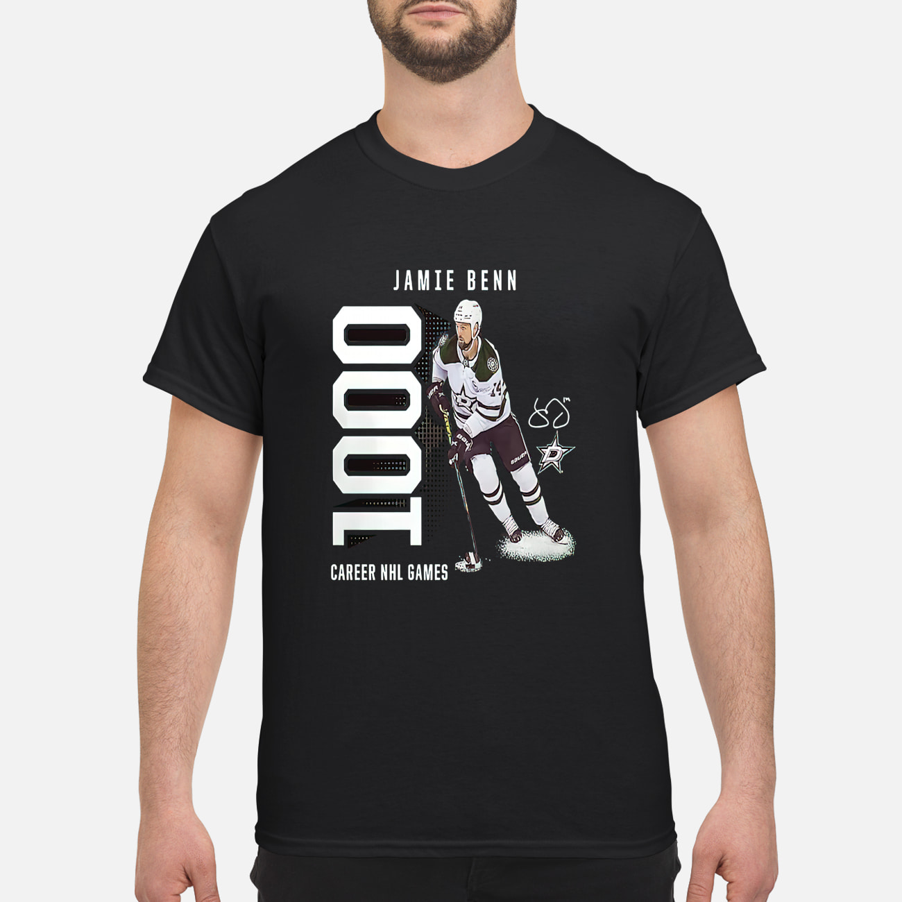 Jamie Benn 1000 Games Shirt Jamie Benn 1000 Games Shirt