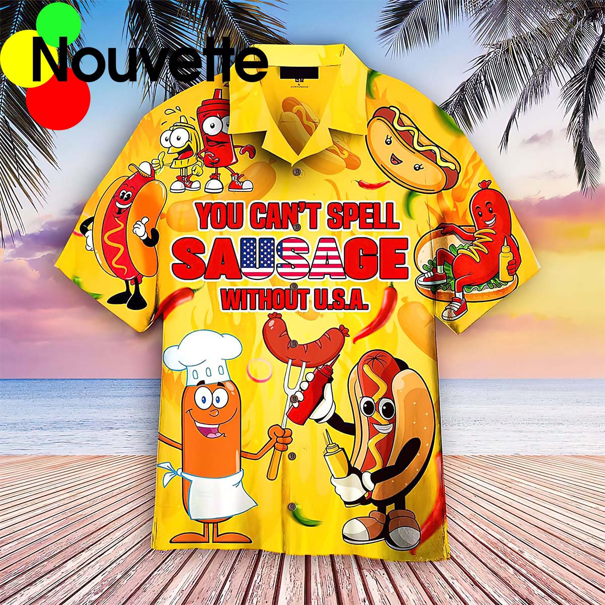 You Can’T Spell Sausage Without Usa Happy 4Th Of July Hawaiian Shirt