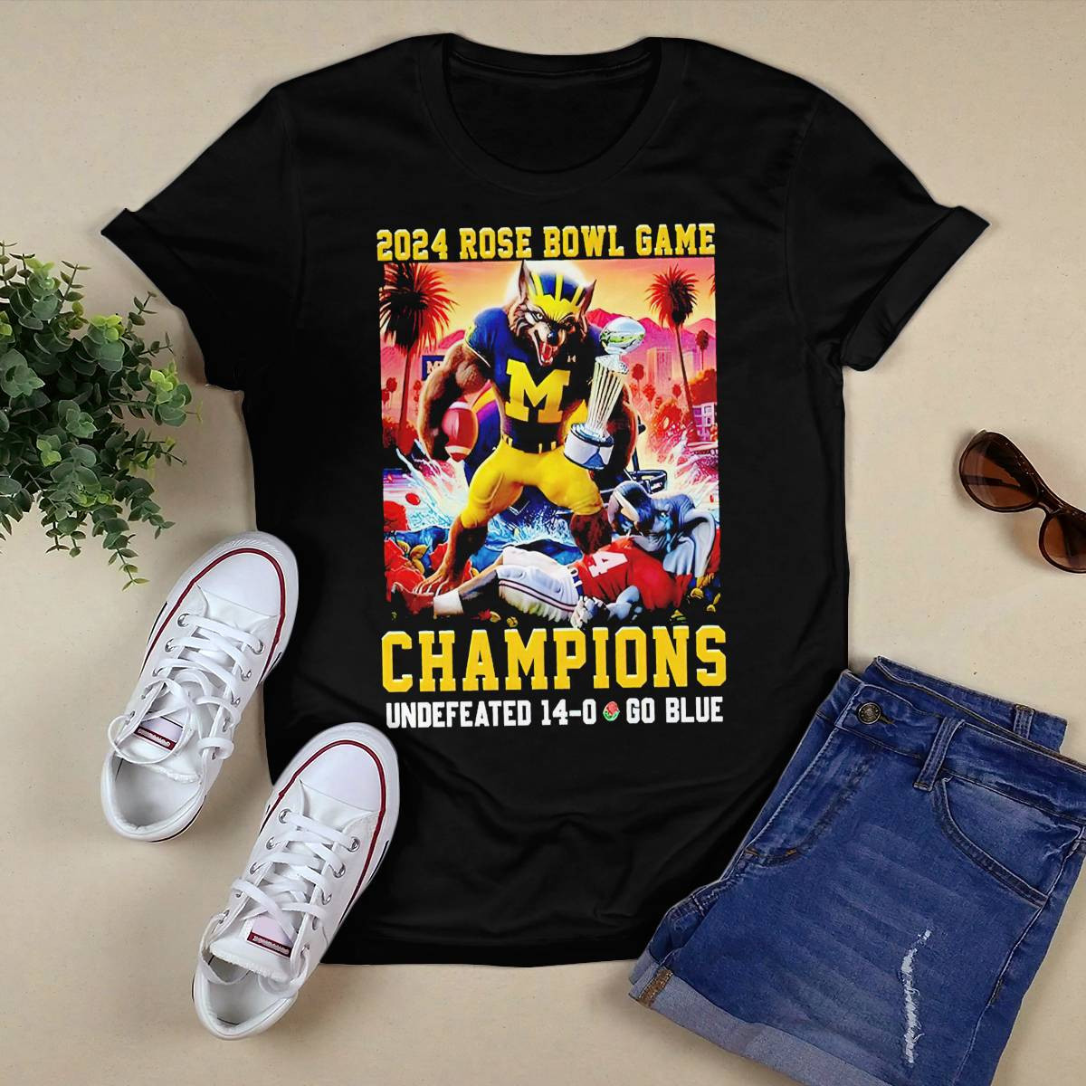 2024 Rose Bowl Game Champions Undefeated 14 – 0 Go Blue Wolverines shirt 2024 Rose Bowl Game Champions Undefeated 14 – 0 Go Blue Wolverines shirt