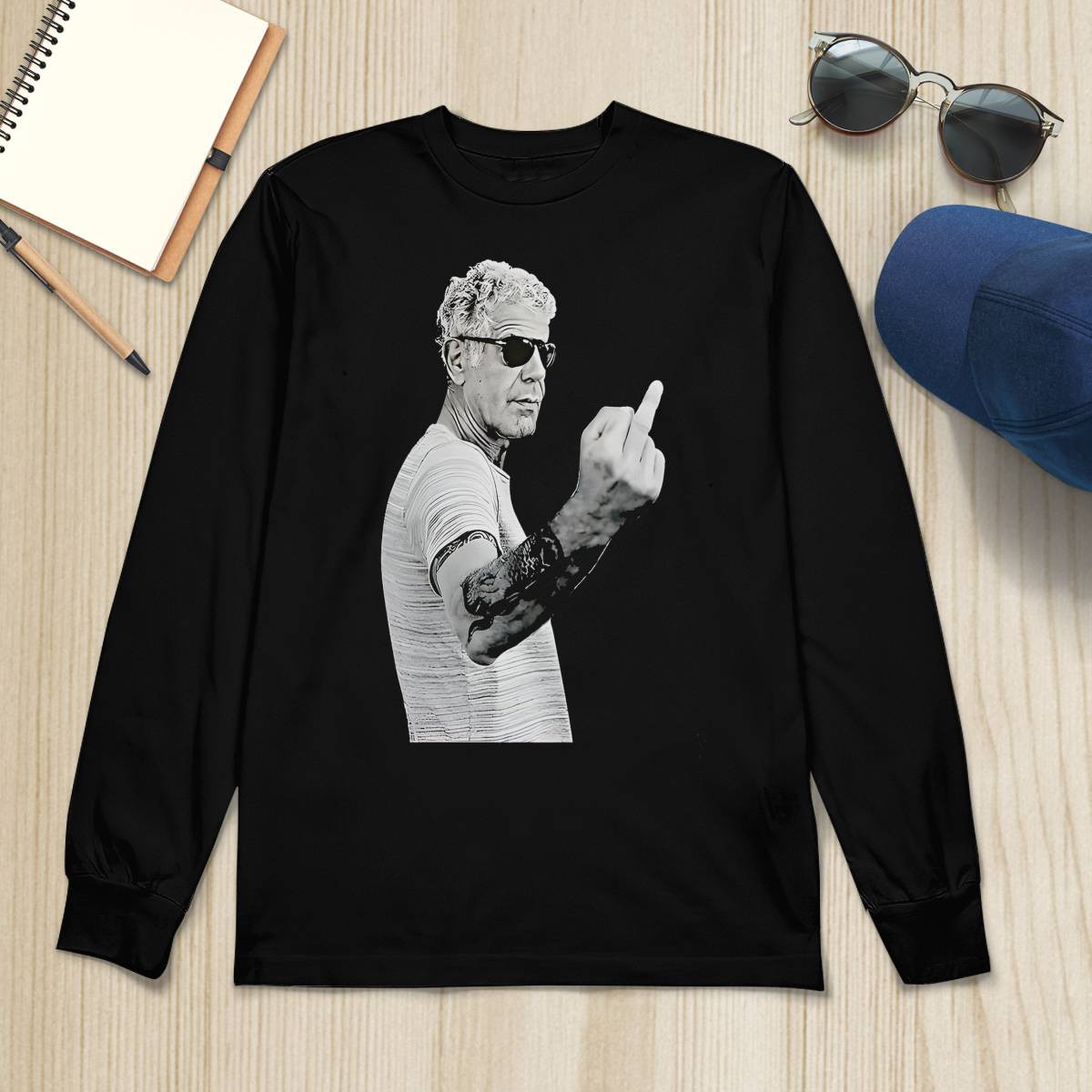 Anthony Bourdain Middle Finger Sweatshirt Anthony Bourdain Middle Finger Sweatshirt