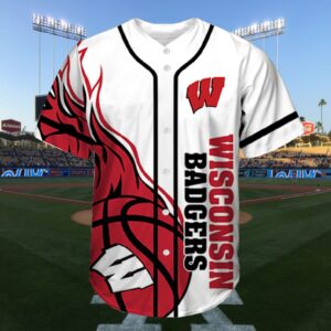 Badgers Jump Around Custom Name Baseball Jersey Badgers Jump Around Custom Name Baseball Jersey