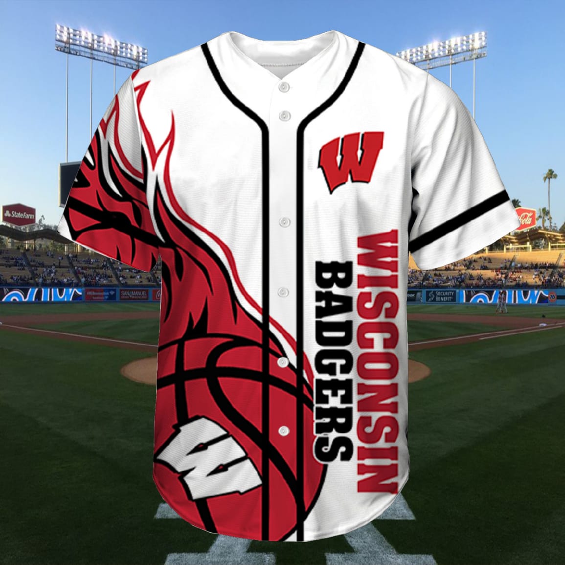Badgers Jump Around Custom Name Baseball Jersey Badgers Jump Around Custom Name Baseball Jersey