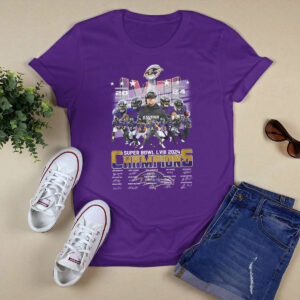Baltimore Ravens Super Bowl LVIII 2024 Champions Signatures Shirt33