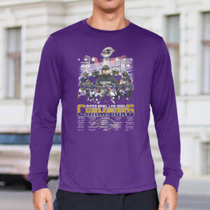 Baltimore Ravens Super Bowl LVIII 2024 Champions Signatures Shirt33