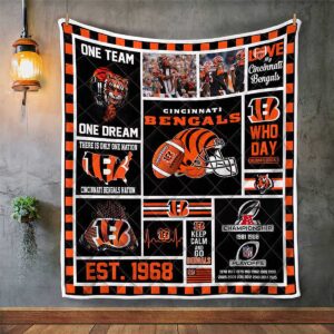 Bengals One Team One Dream Blanket Bengals One Team One Dream Blanket