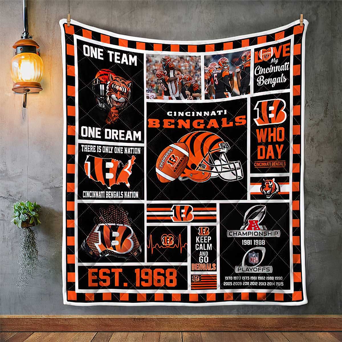 Bengals One Team One Dream Blanket2 Bengals One Team One Dream Blanket