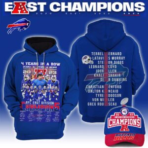 Bills AFC East Division Champions 4 Years In A Row Hoodie