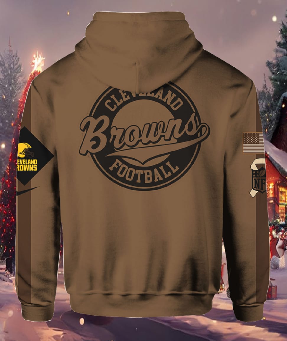 Browns Salute To Service Veterans Day Brown Hoodie Browns Salute To Service Veterans Day Brown Hoodie