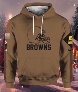 Browns Salute To Service Veterans Day Brown Hoodie Browns Salute To Service Veterans Day Brown Hoodie
