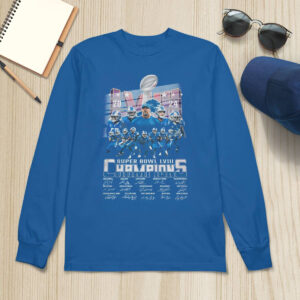 Detroit Lions Super Bowl LVIII 2024 Champions Signatures Shirt 2 Detroit Lions Super Bowl LVIII 2024 Champions Signatures Shirt5