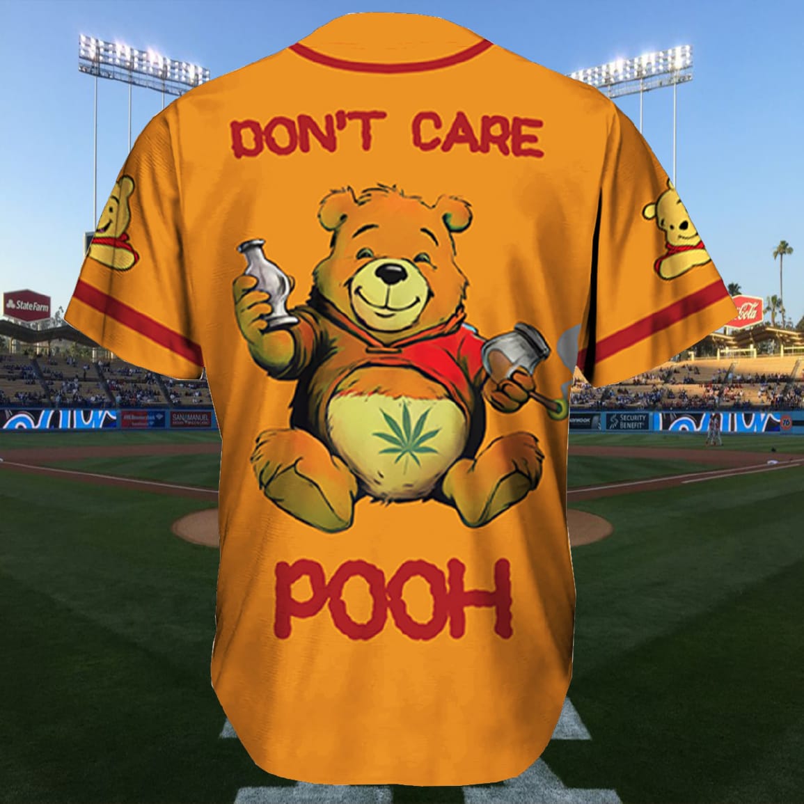 Don’t Care Pooh Baseball Jersey Don’t Care Pooh Baseball Jersey