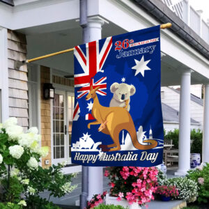 Happy Australia Day 26th January Flag