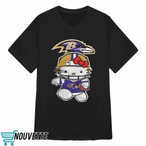 Hello Kitty Baltimore Ravens Shirt
