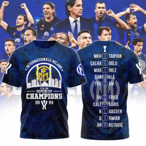 Inter Milan Italian Supercup Champions 2024 Shirt Inter Milan Italian Supercup Champions 2024 Shirt
